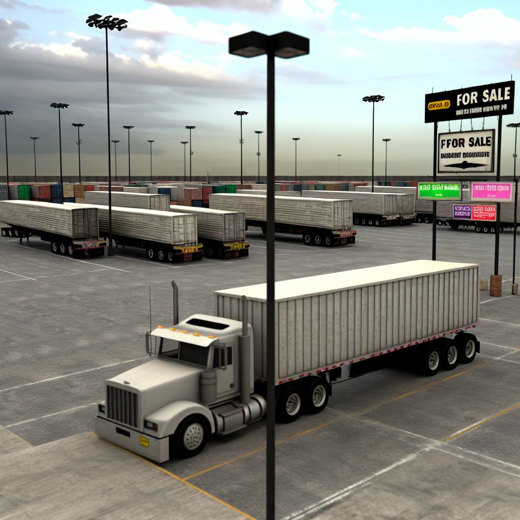 Truck and Trailer in Freight Environment