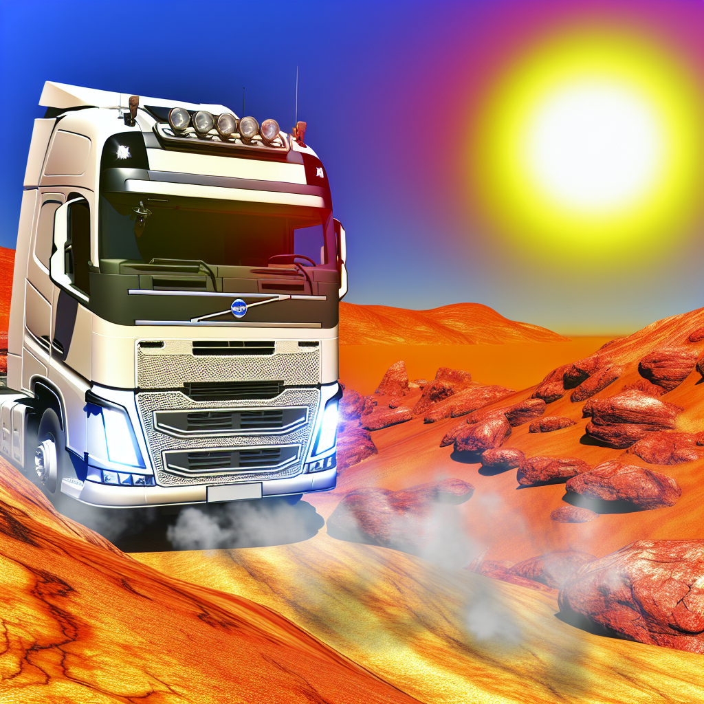 Volvo VNL in extreme desert heat