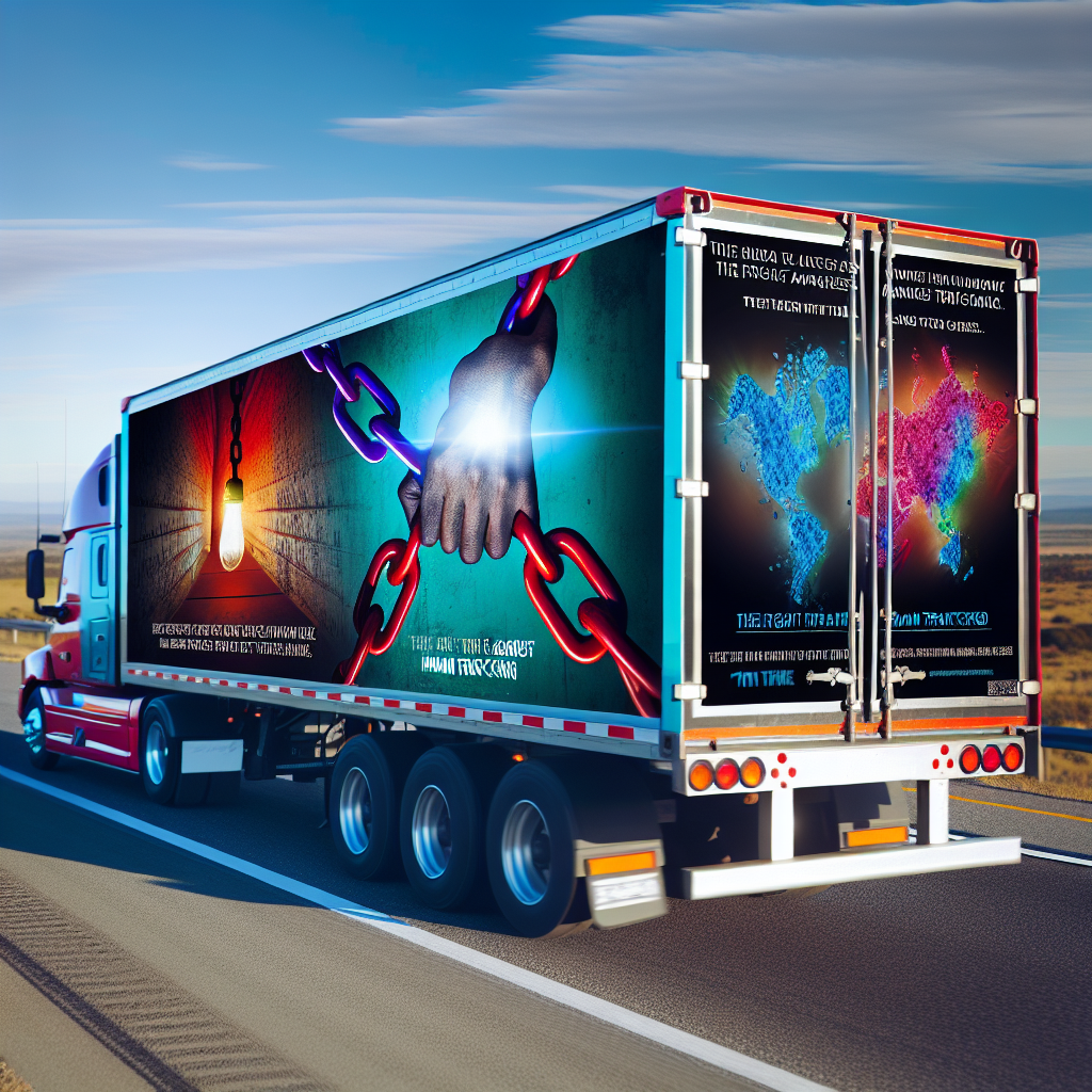 Truck raising awareness about human trafficking