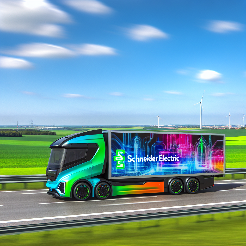 Schneider Electric Truck Driving on Highway