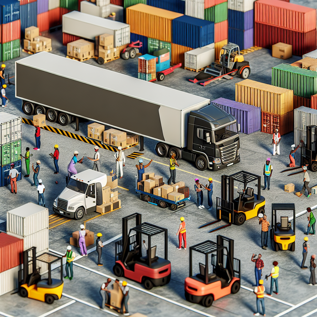 Truck in Logistics Hub