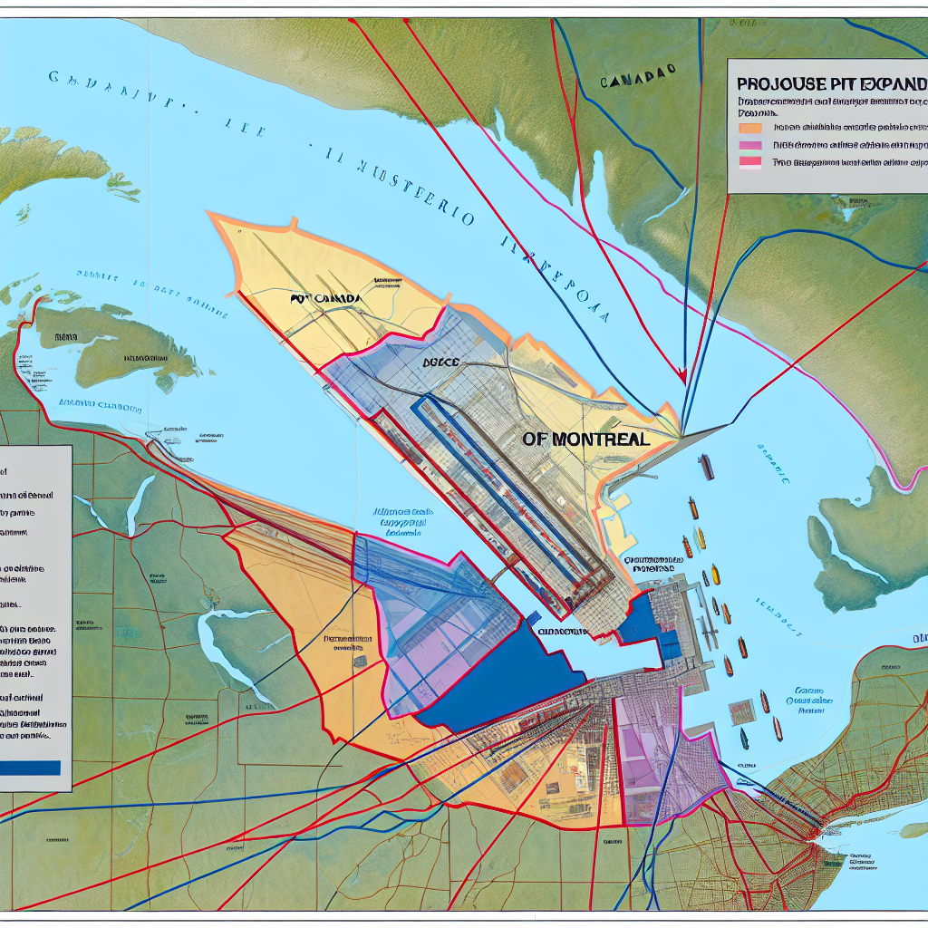 Geographical map of Montreal Port Expansion
