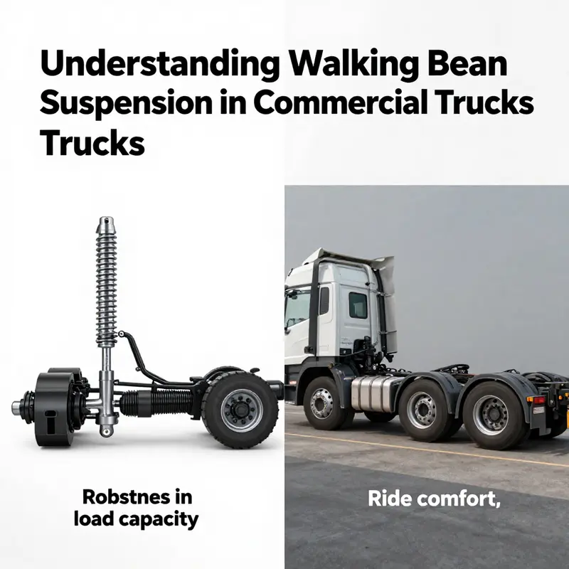 Illustration of the mechanics of a walking beam suspension system in commercial trucks.