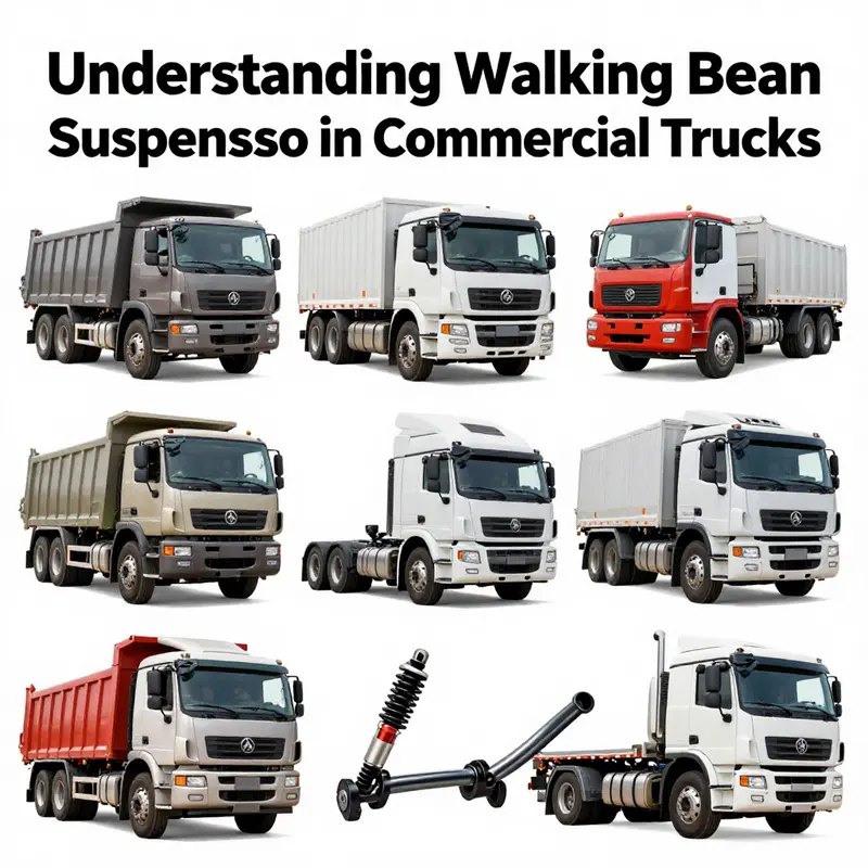 Illustration of the mechanics of a walking beam suspension system in commercial trucks.