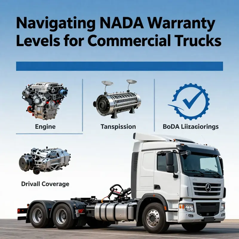 Key components covered under the basic warranty levels according to NADA standards.