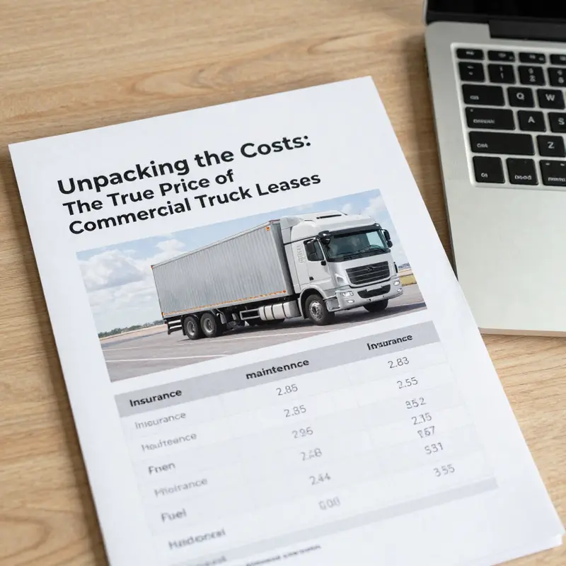 Visual comparison of different commercial truck types affecting leasing costs.