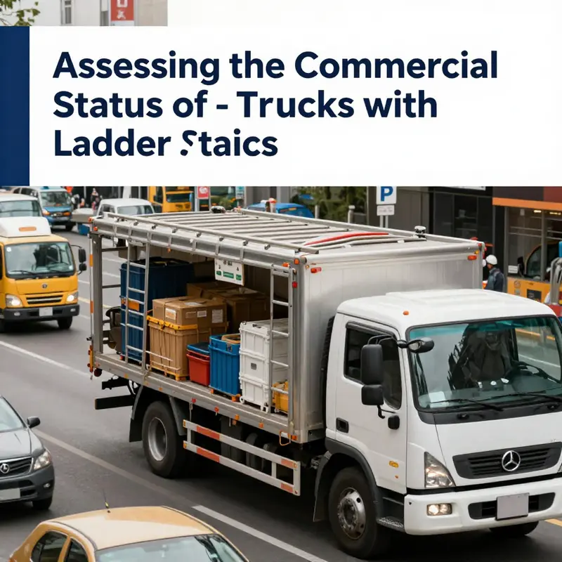 A pickup truck equipped with a ladder rack, a common sight in commercial environments.