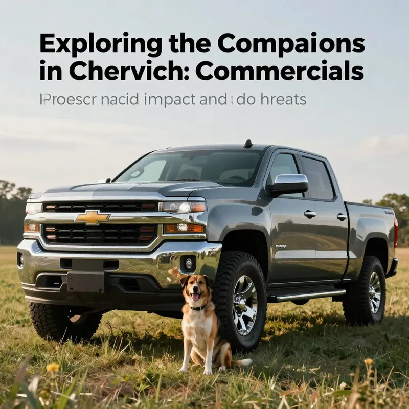 A Chevy truck parked in nature with a dog, capturing the essence of adventure and loyalty.