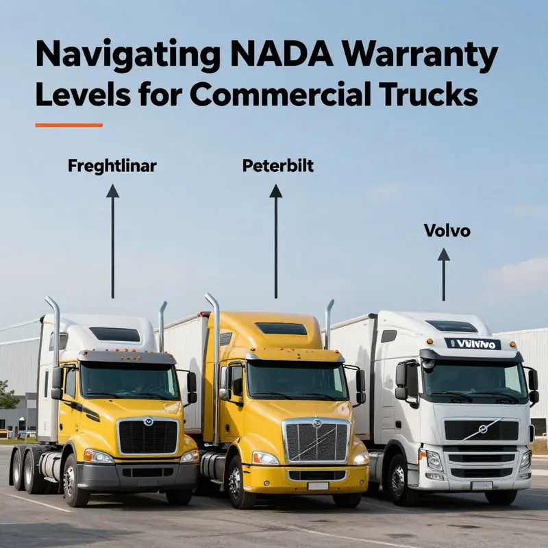Key components covered under the basic warranty levels according to NADA standards.