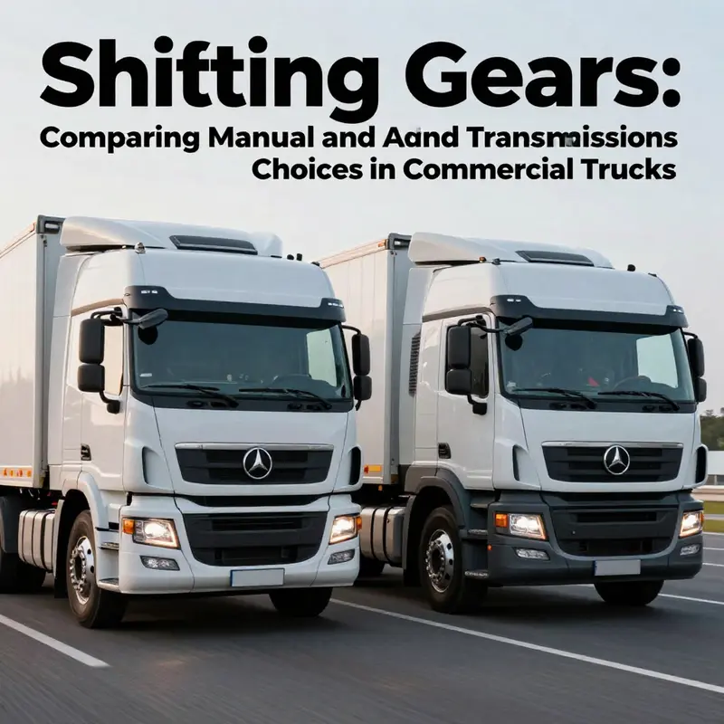 A manual transmission gear stick inside a commercial truck, representing traditional driving methods in freight transport.