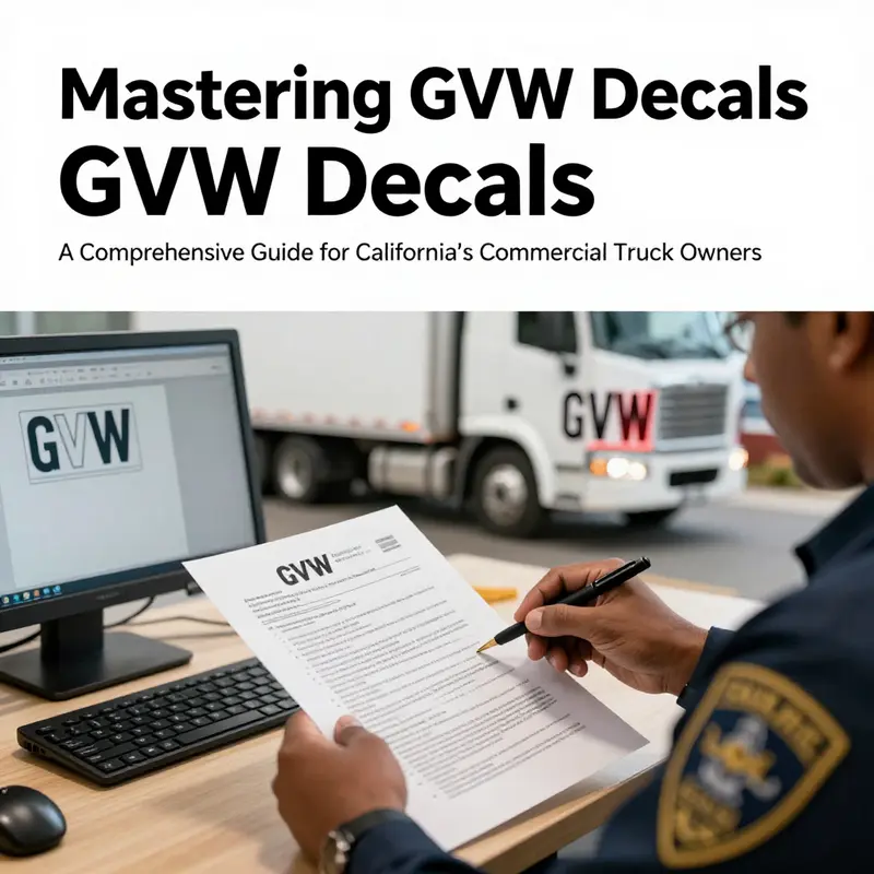 A commercial truck with its GVW certification label clear and visible, demonstrating the importance of knowing your vehicle’s maximum weight.