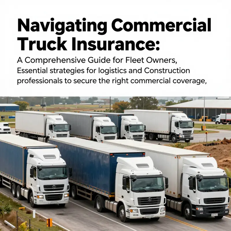 A collection of commercial trucks operating in different environments, showcasing the importance of insurance for diverse business needs.