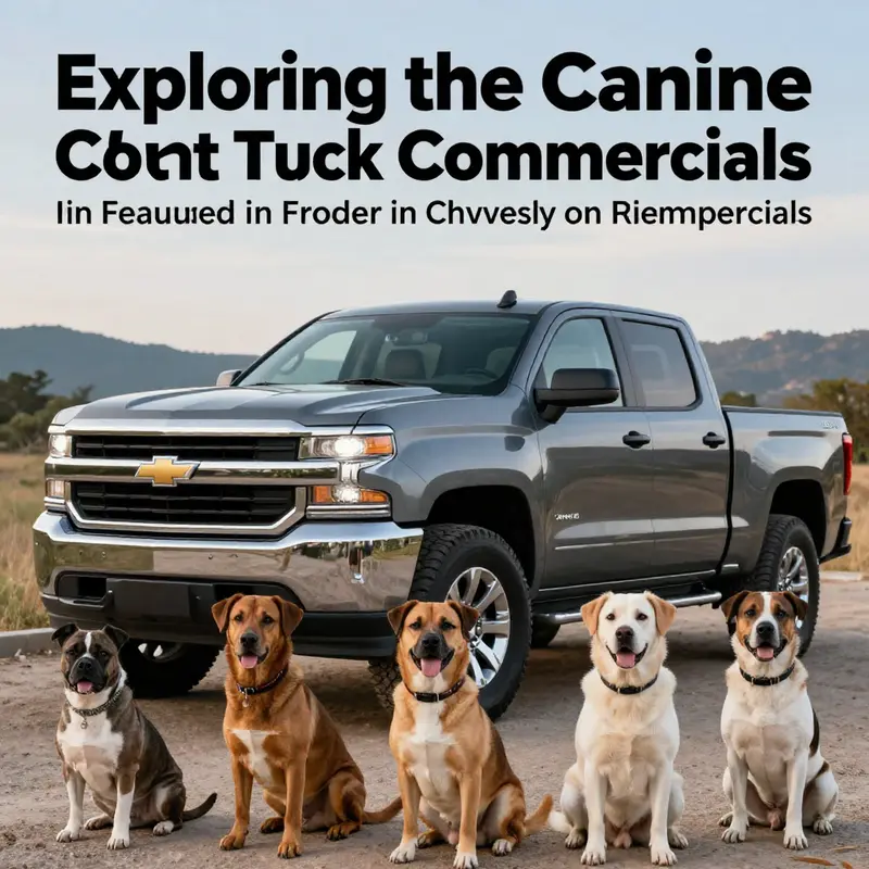 A glimpse into the various dog breeds that enhance Chevy truck commercials.