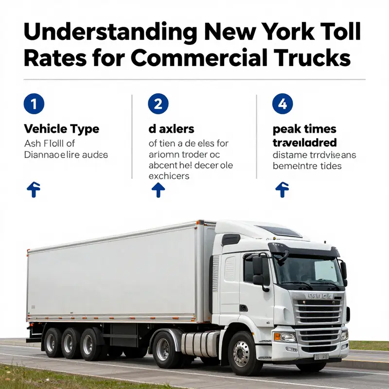 Breakdown of toll rates and structures for commercial trucks traveling on New York’s Thruway.
