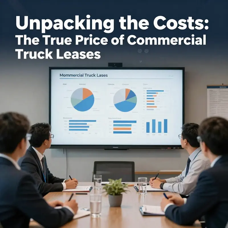 Visual comparison of different commercial truck types affecting leasing costs.