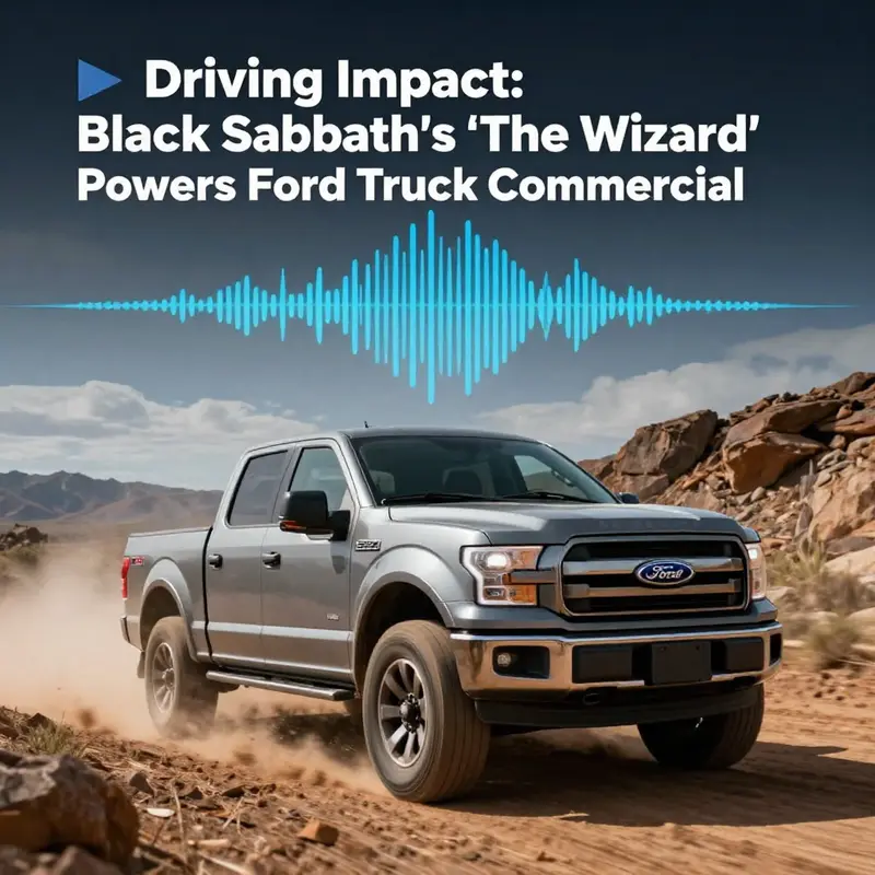 The Ford F-150 conquering the road, paired with the powerful sounds of Black Sabbath’s ‘The Wizard’.