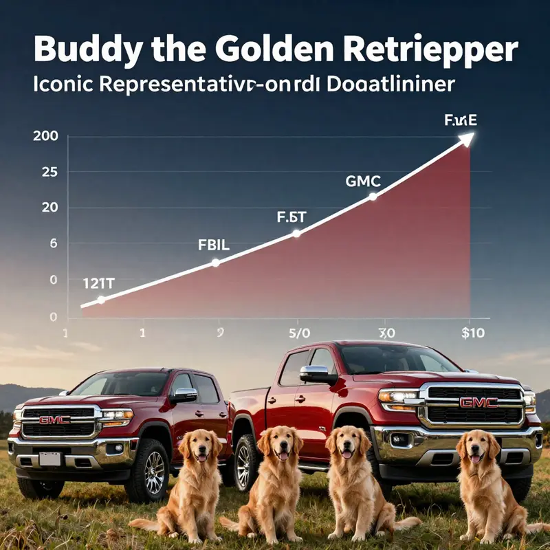 Buddy, the golden retriever puppy, captures hearts in the GMC truck commercial.