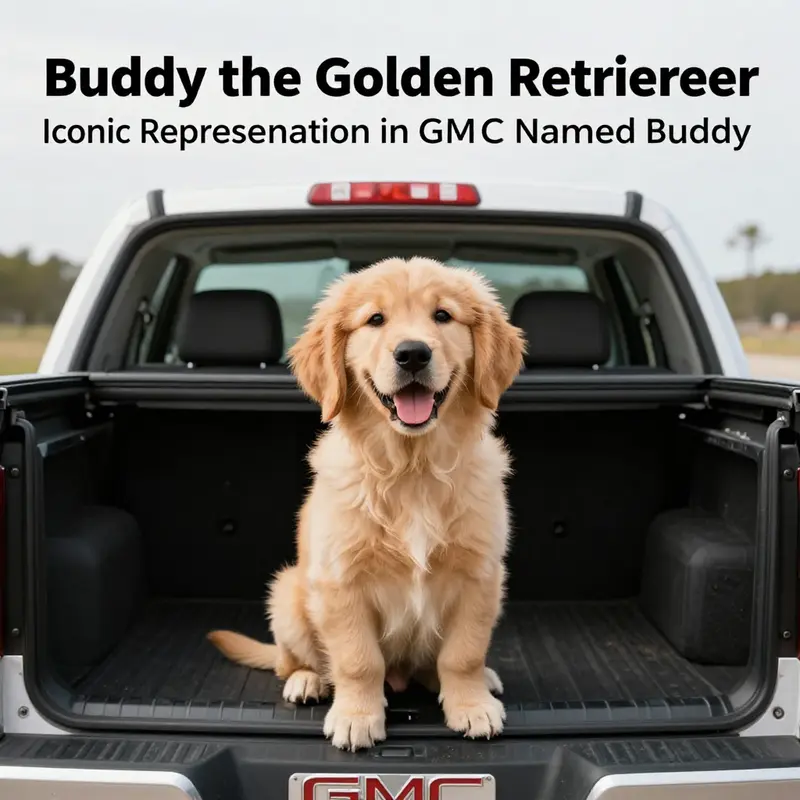 Buddy, the golden retriever puppy, captures hearts in the GMC truck commercial.