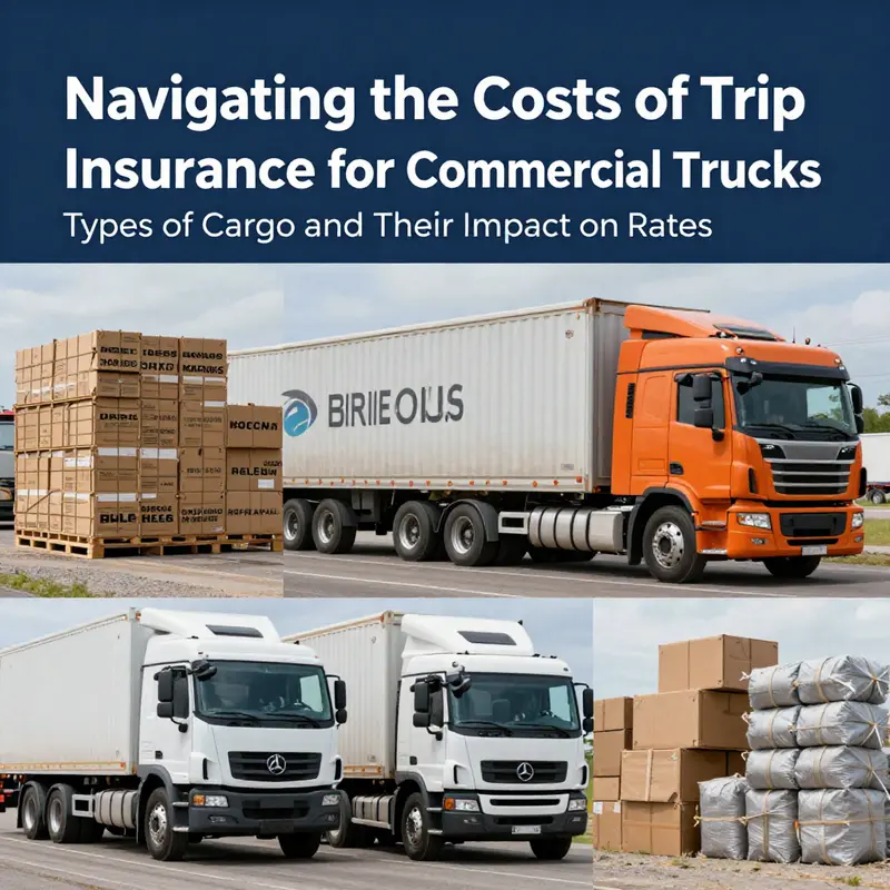Factors influencing trip insurance premiums for commercial trucks.