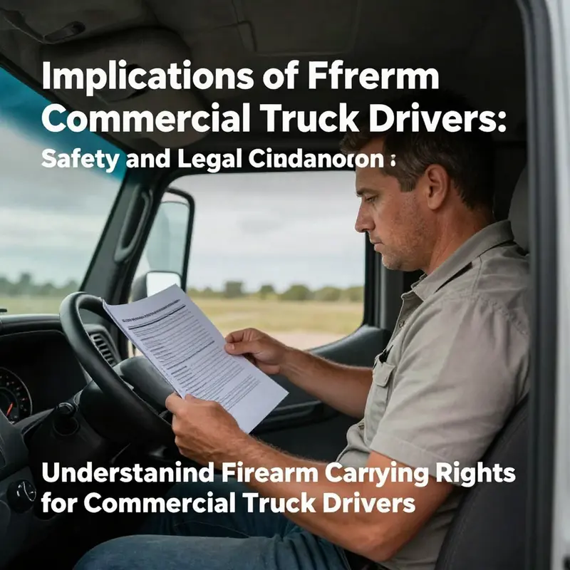 Federal regulations set the framework for firearm possession among commercial truck drivers.