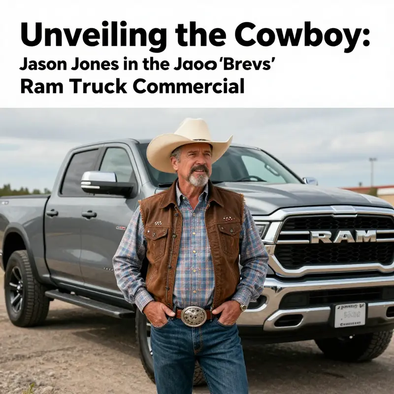 Jason Jones embodies the cowboy spirit in the Ram Truck commercial.