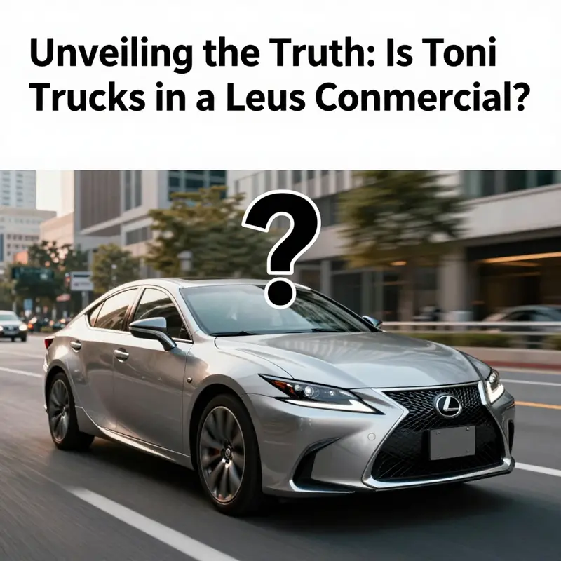 A Lexus vehicle navigating through a modern cityscape, encapsulating the essence of innovation and inquiry about celebrity endorsements.