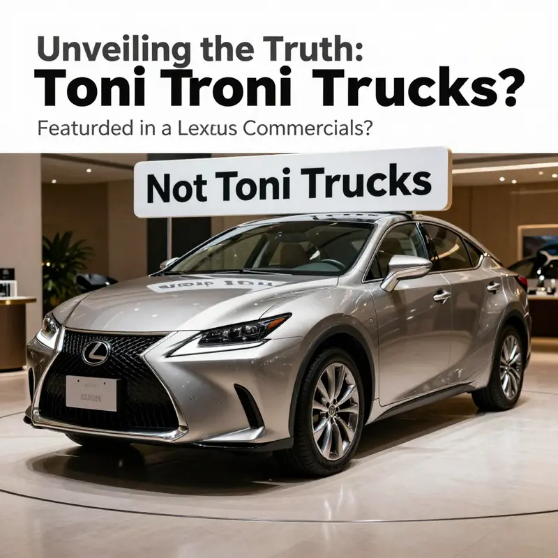 Clarifying the absence of Toni Trucks in Lexus commercial advertisements.