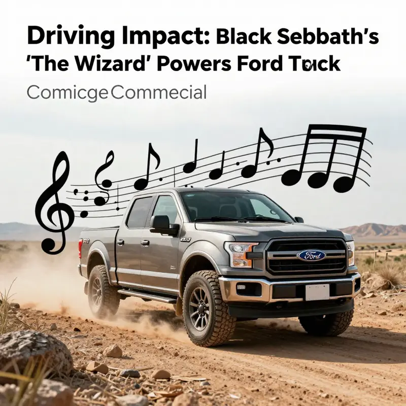 The Ford F-150 conquering the road, paired with the powerful sounds of Black Sabbath’s ‘The Wizard’.
