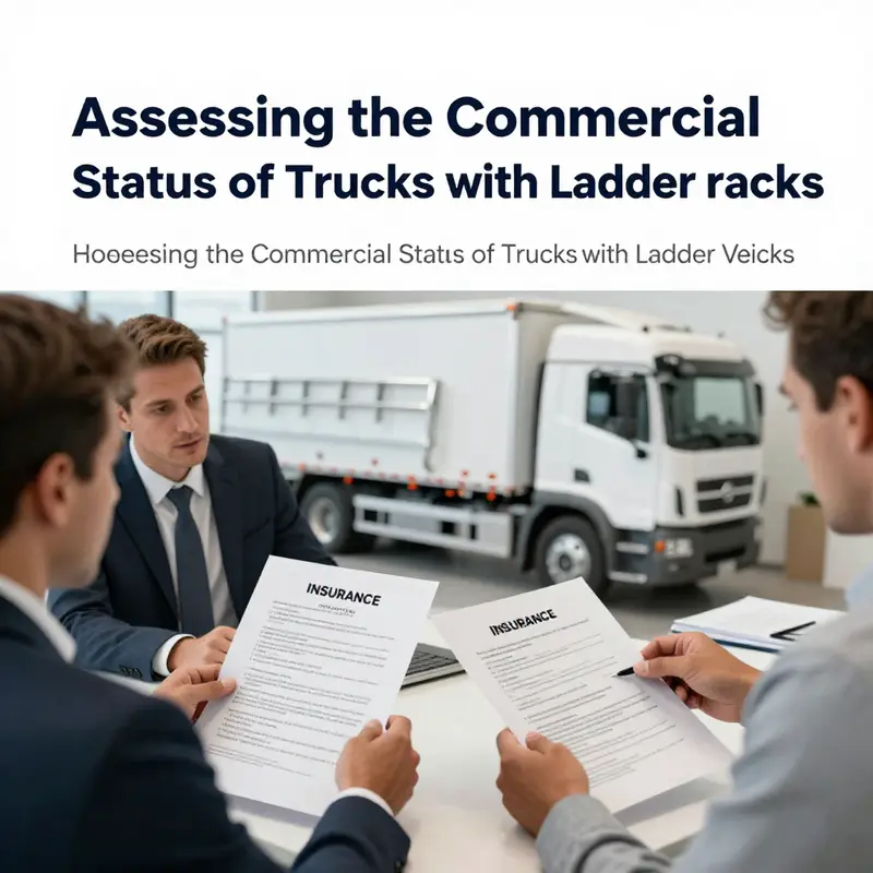 A pickup truck equipped with a ladder rack, a common sight in commercial environments.