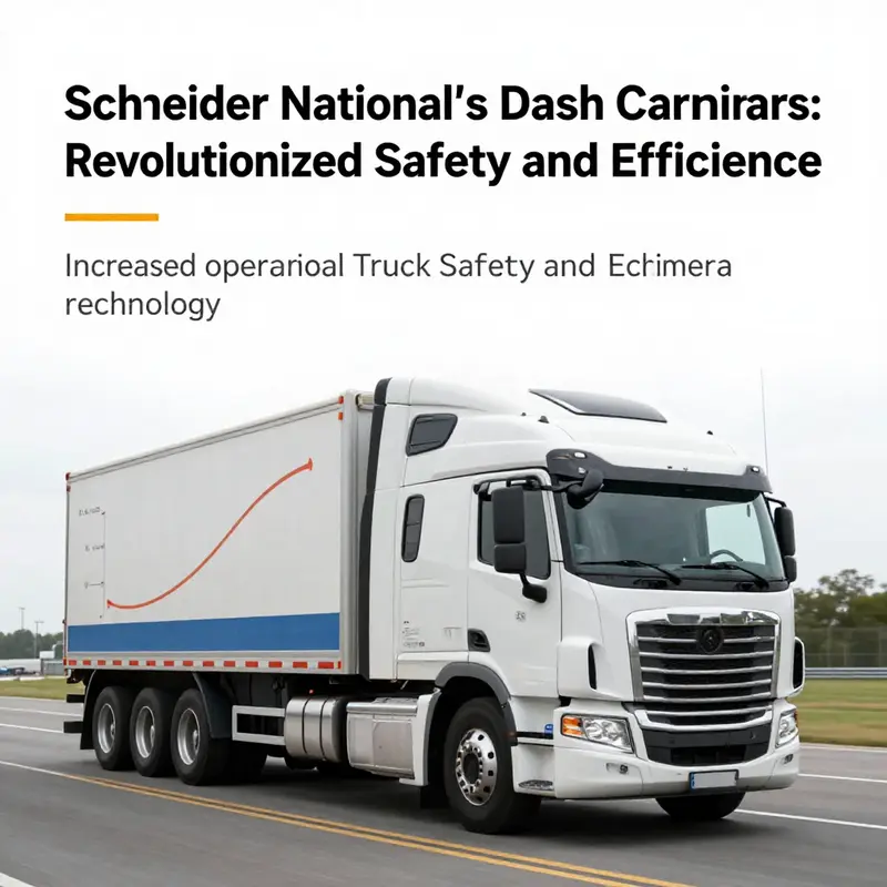 A Schneider truck fitted with dash cameras highlighting the company’s commitment to technology and safety.