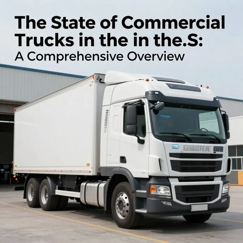 A diverse fleet of commercial trucks parked, highlighting the scale of the U.S. trucking industry.