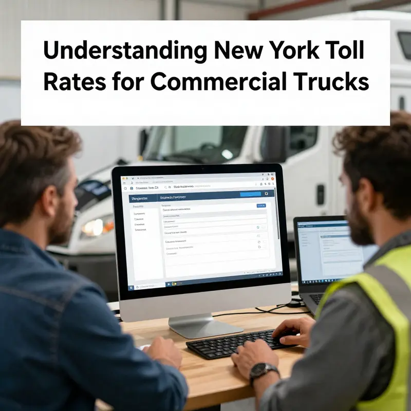 Breakdown of toll rates and structures for commercial trucks traveling on New York’s Thruway.