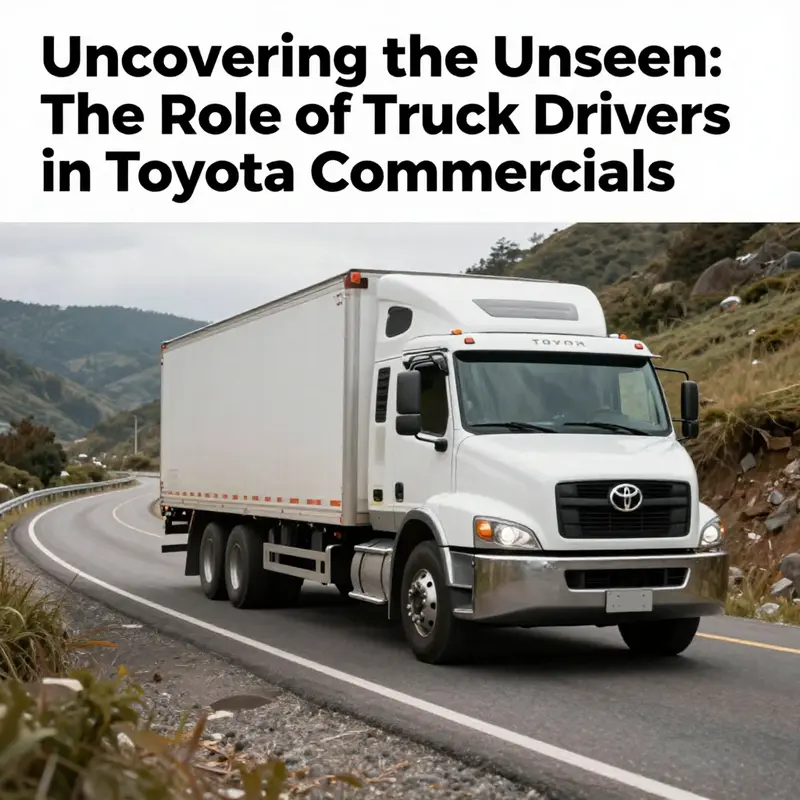 A striking image showcasing a Toyota truck on a winding road, representing the journey of truck drivers.
