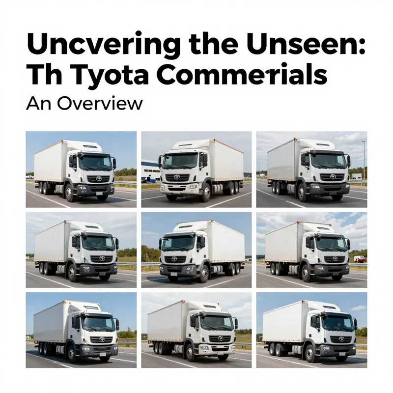 An overview of Toyota commercials that depict truck-related themes without specific driver identities.