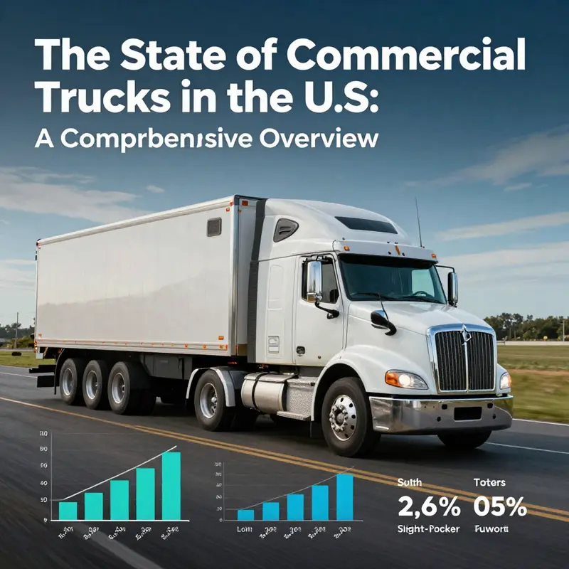 A diverse fleet of commercial trucks parked, highlighting the scale of the U.S. trucking industry.