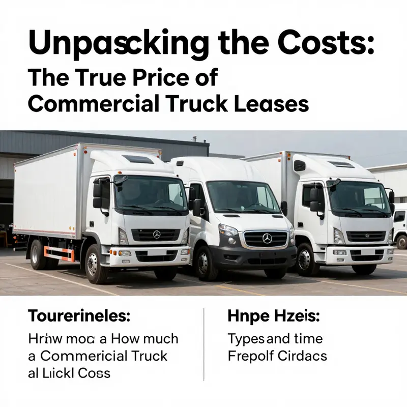 Visual comparison of different commercial truck types affecting leasing costs.