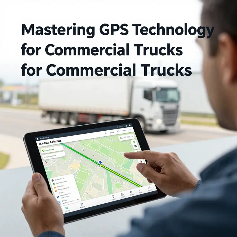 Technician installing a GPS tracking device in a commercial truck.