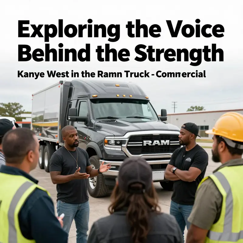 Kanye West’s powerful performance symbolizes the robust branding seen in the Ram Truck commercial.