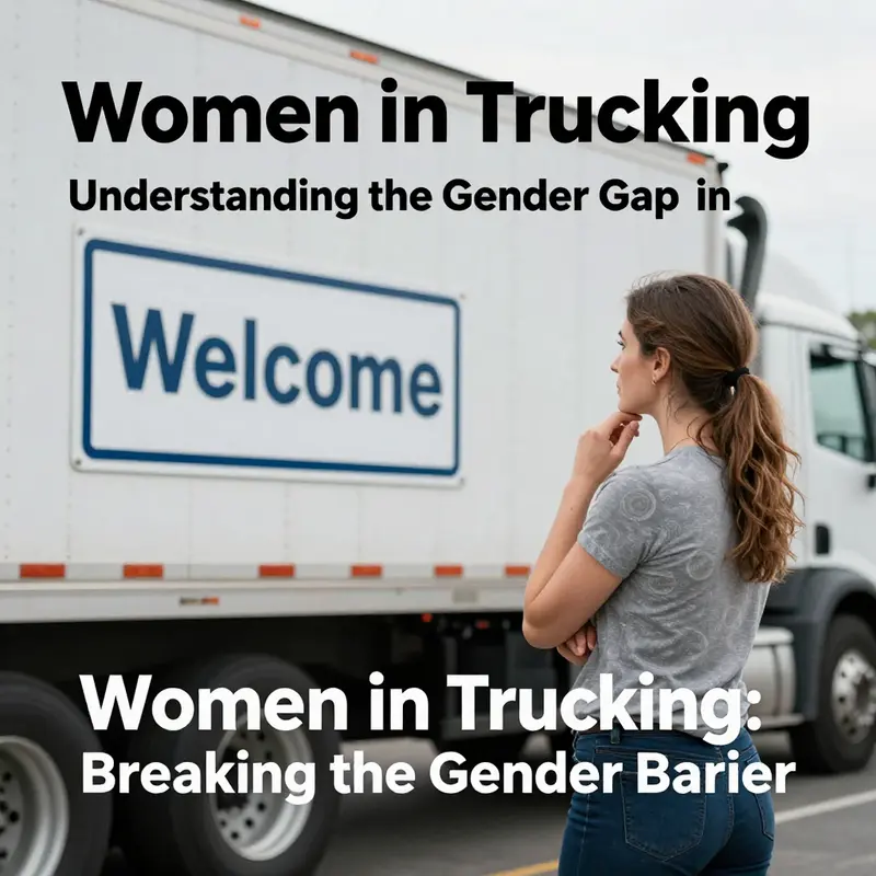 Graph showing the increase in the percentage of female commercial truck drivers over time.