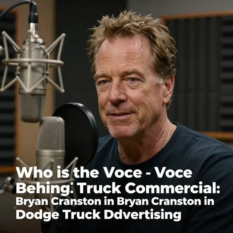 Bryan Cranston in a sound studio, lending his iconic voice to Ram Truck commercials.
