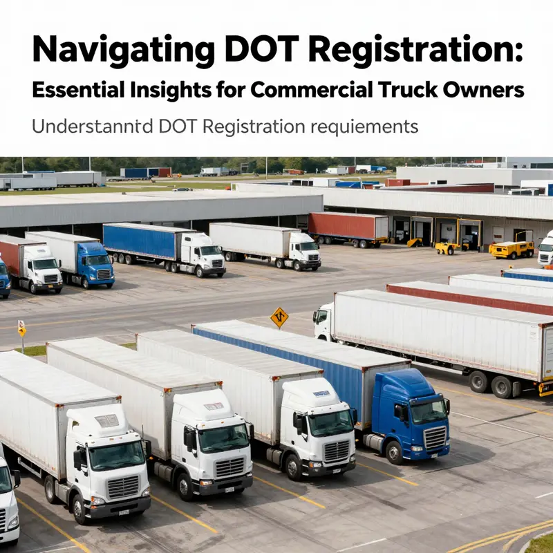 A busy freight terminal filled with commercial trucks engaged in logistics activities.