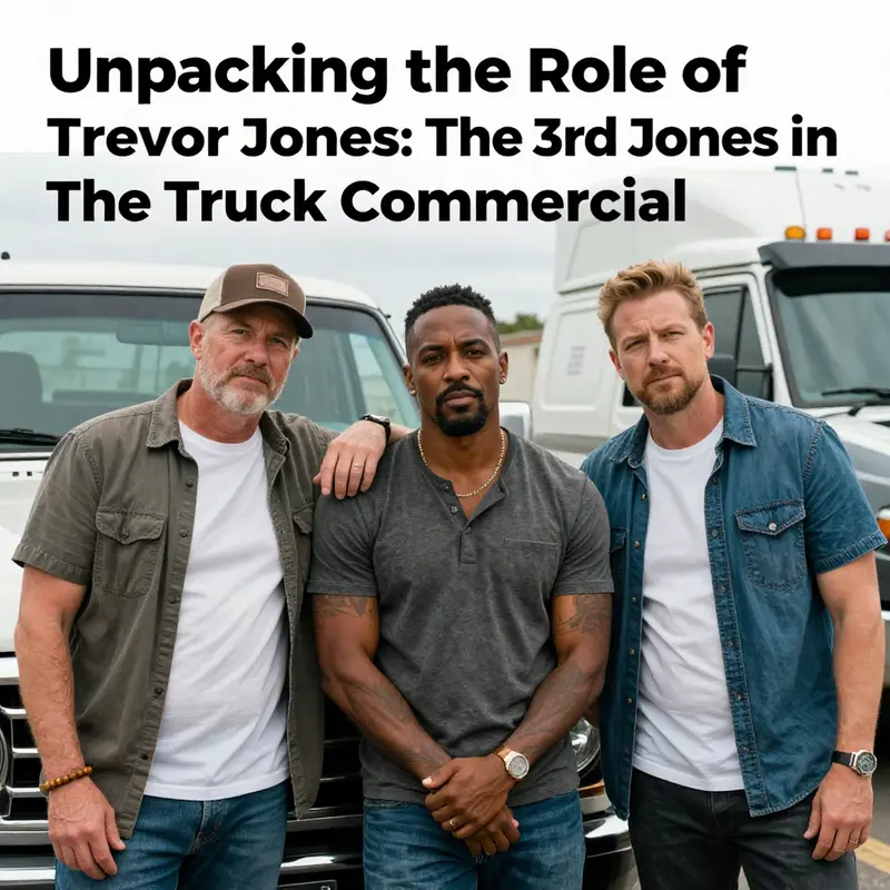 Trevor Jones delivering a memorable bass performance, epitomizing his character in the truck commercial.