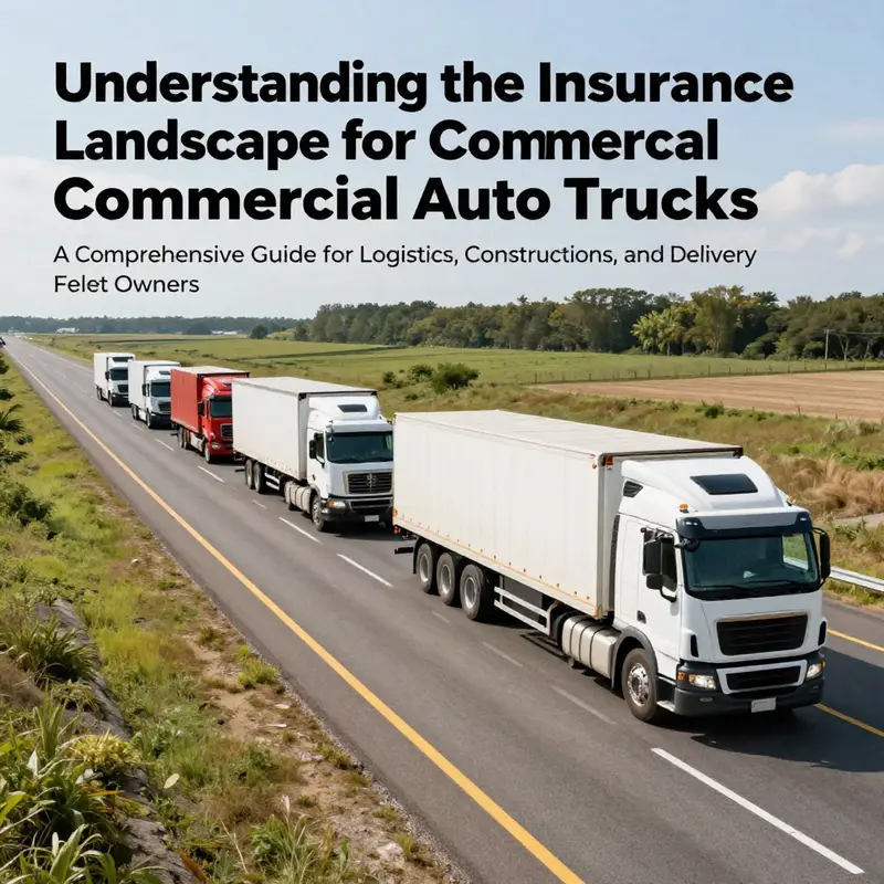 A fleet of commercial trucks representing the significance of comprehensive insurance in logistics and transportation.