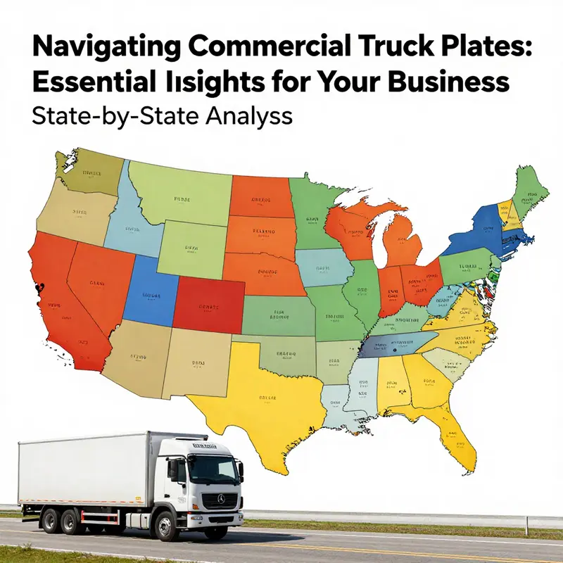 A logistics hub illustrating the necessity of commercial truck plates for fleet operations.