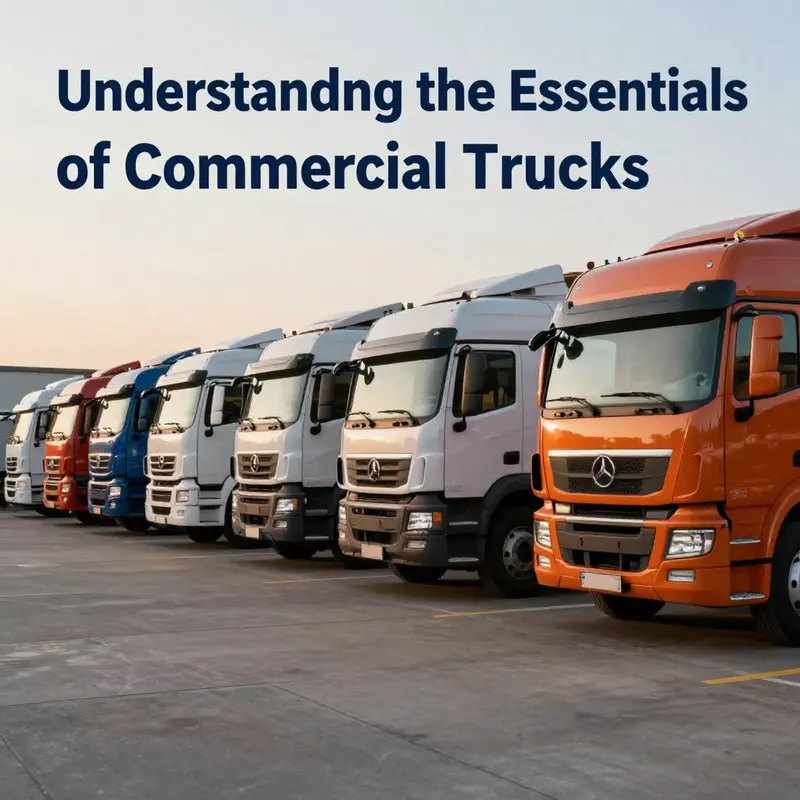 A fleet of commercial trucks at a logistics depot, symbolizing readiness in transportation.