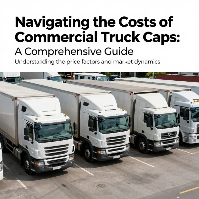 A fleet of commercial trucks in an urban setting showcasing various styles of truck caps fitted on each vehicle.