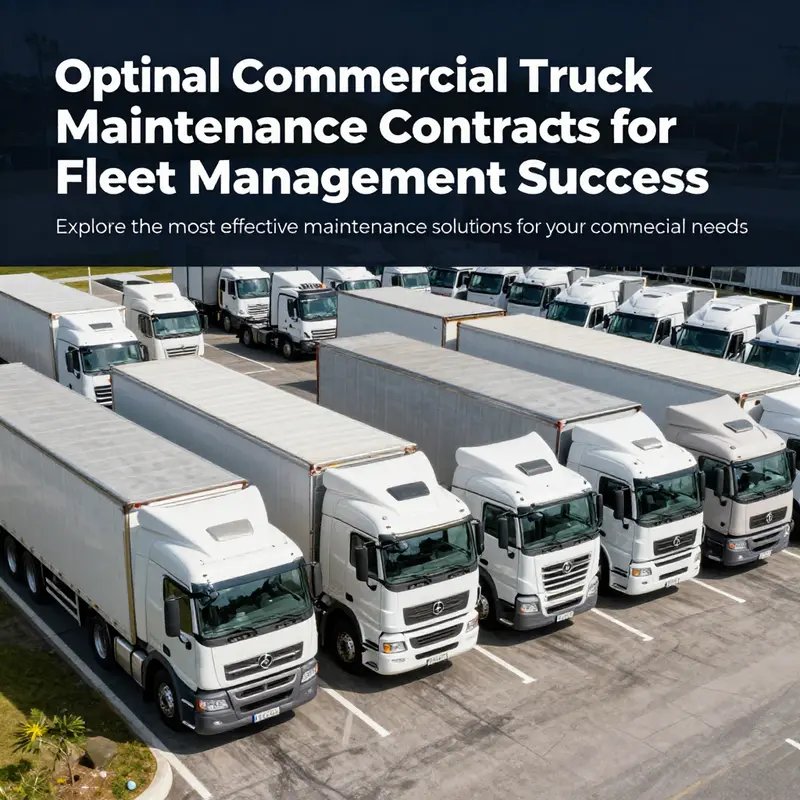 An organized fleet of commercial trucks illustrating maintenance solutions for efficient operations.