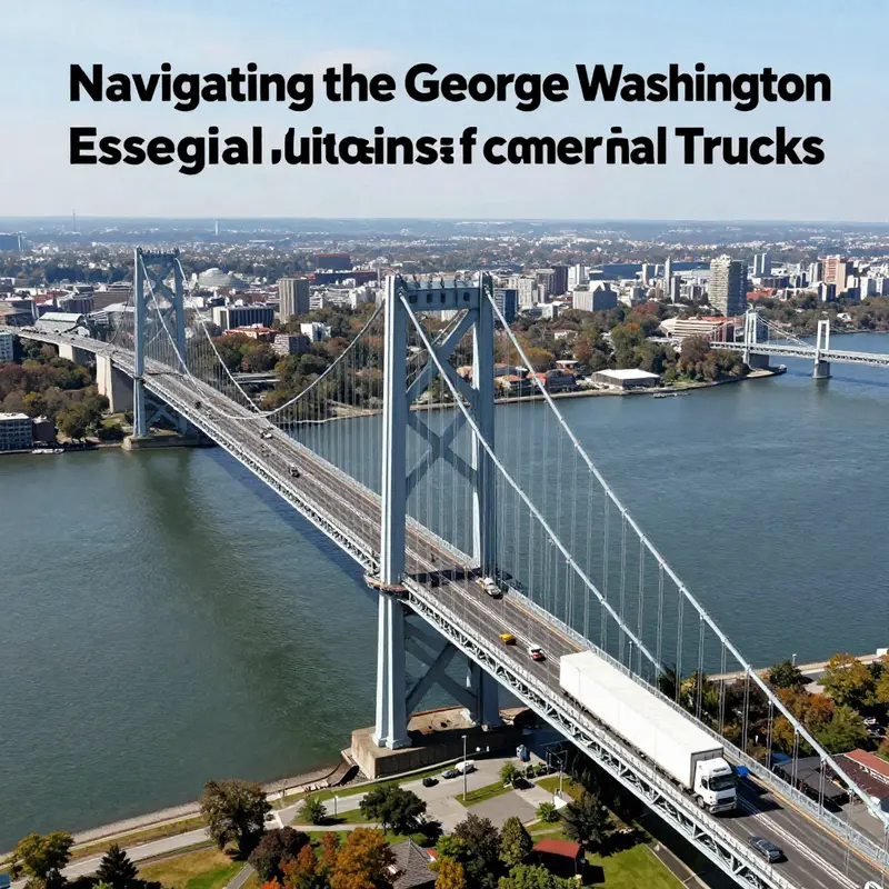 Aerial image of the George Washington Bridge, showcasing its significance in commercial transportation.