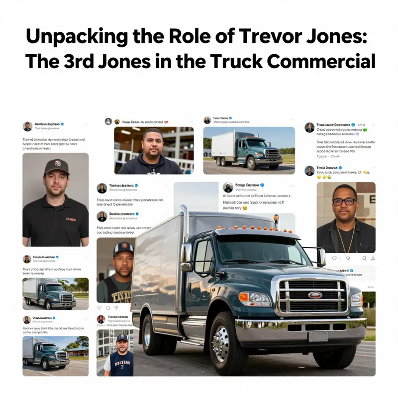 Trevor Jones delivering a memorable bass performance, epitomizing his character in the truck commercial.