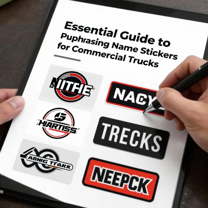 Diverse suppliers offer an array of name stickers for commercial trucks, catering to branding and safety needs.